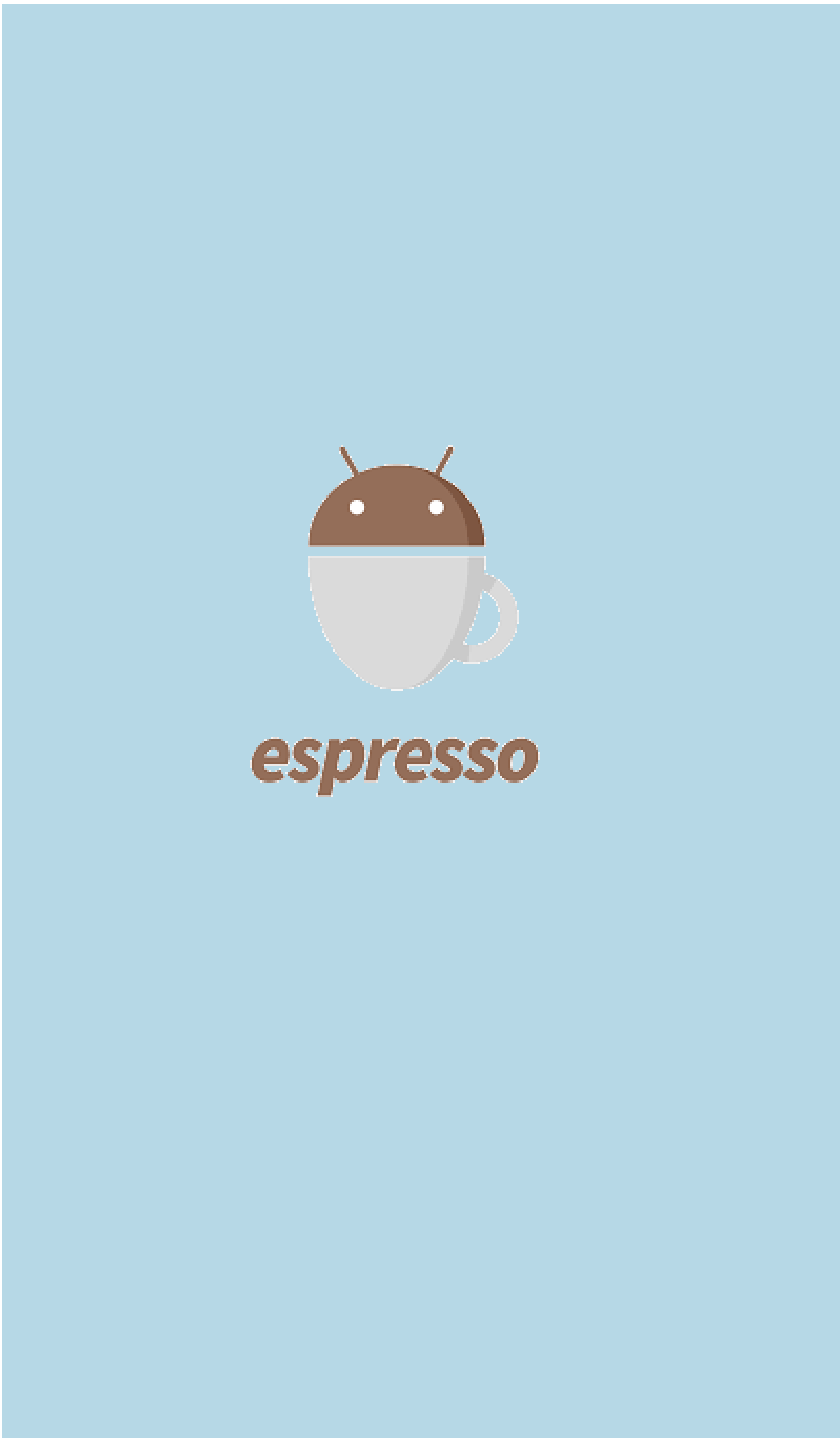 Card with Espresso Android icon.